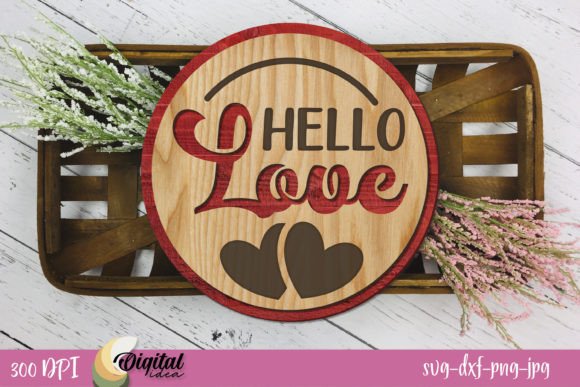 3D SVG Shapes for Valentine Signs