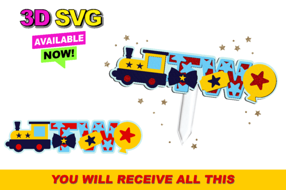 Chugga Chugga Two Train Topper 3D SVG Graphics Review