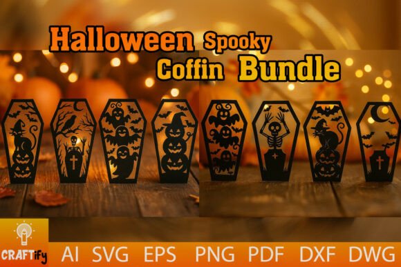 Halloween Spooky Coffin Bundle 3D SVG Review
