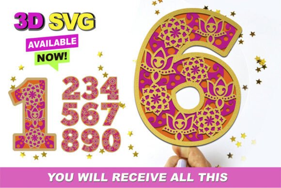 Hindi Numbers 3D SVG: Elevating Crafts and Graphics