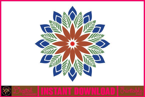 Mandala 3D Layered SVG Cut File-104: Graphics & Crafts