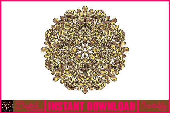 Mandala 3D Layered SVG Cut File-184 for Graphics and Crafts