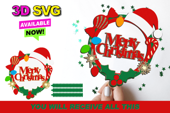 Review: Christmas Cake Topper 3D SVG for Embroidery