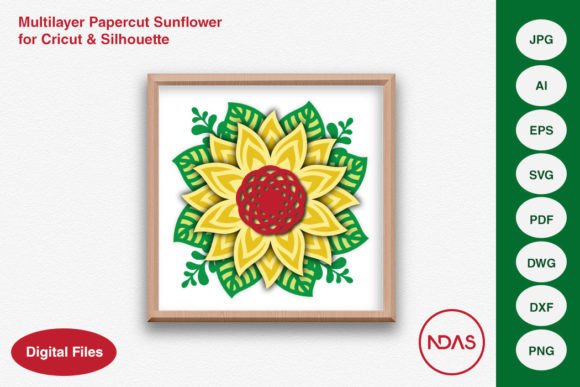 Reviewing Multilayer Sunflower Papercut File for 3D SVG and Paper Flowers