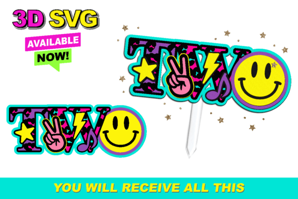 Two Cool Cake Topper 3D SVG: Shapes Review