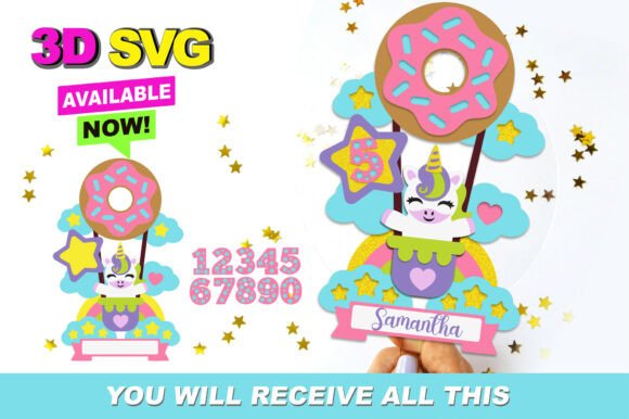 Unicorn Hot Air Balloon SVG for Crafts & Graphics